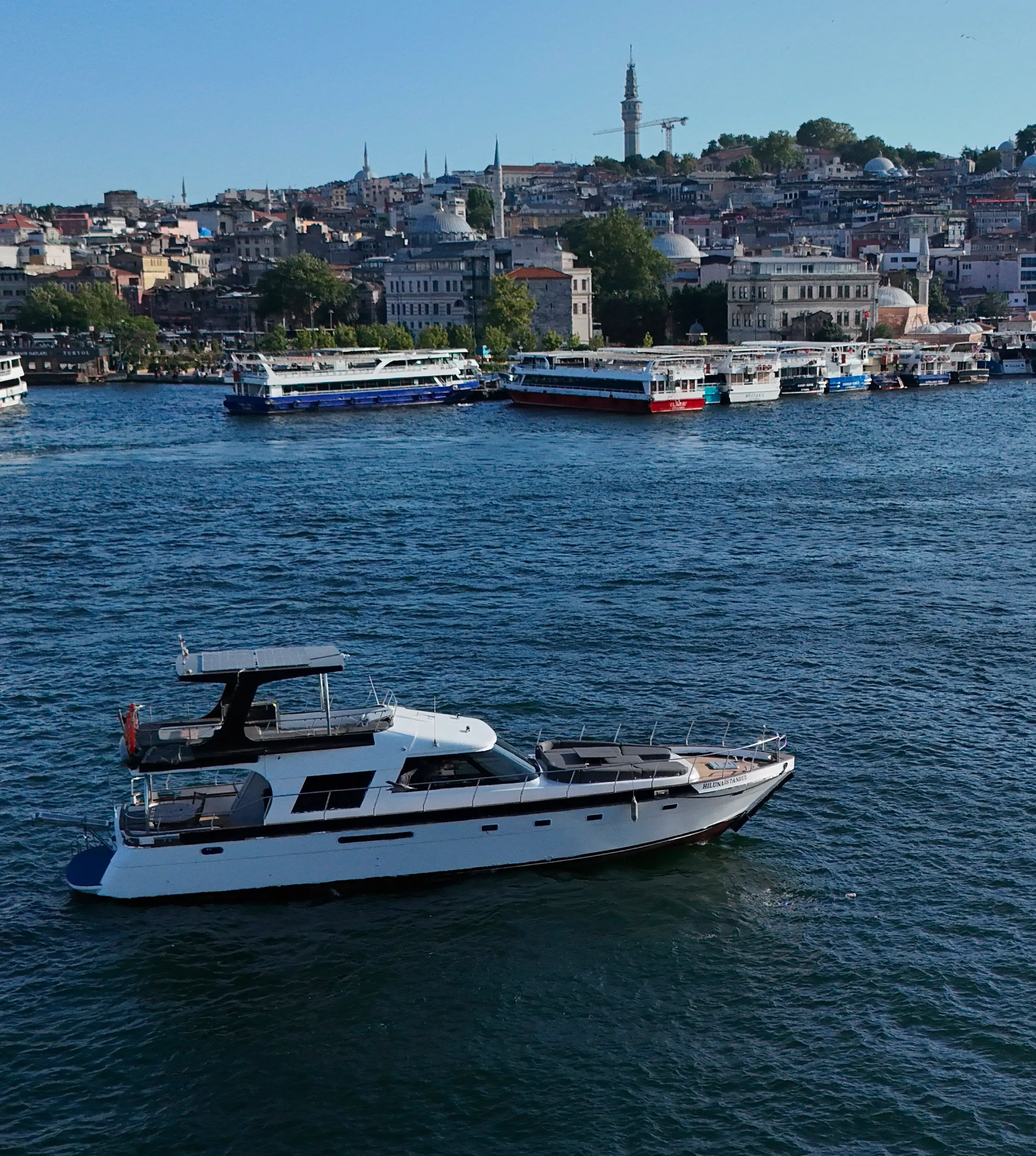 Hiluna photographed from the air on the Bosphorus